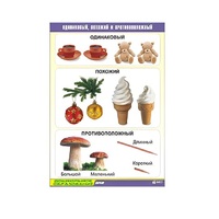 Таблица демонстрационная "Одинаковый, похожий и противоположный" (винил 70x100) - «globural.ru» - Кировград