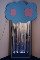 Зеркальное панно с фиброоптическими нитями «Разноцветный дождь» - «globural.ru» - Кировград