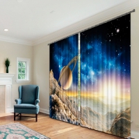 Комплект светонепроницаемых штор "Космическая история" - «globural.ru» - Кировград