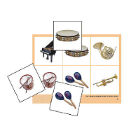 Лото "Музыкальные инструменты" (4 планшета, 24 карточки, цветное, ламинированное) - «globural.ru» - Кировград