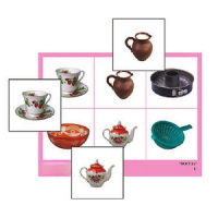 Лото "Посуда" (4 планшета, 24 карточки, цветное, ламинированное) - «globural.ru» - Кировград