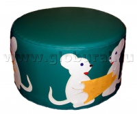 Пуфик «Мыши» (шелкография, ВИК) - «globural.ru» - Кировград