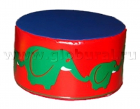 Пуфик «Слоны» (шелкография, ВИК) - «globural.ru» - Кировград