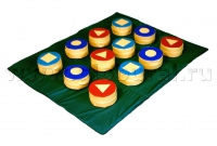 Коврик «Топ-Топ» (12 таблеток с геометрическими фигурами на липе + дно-коврик) - «globural.ru» - Кировград