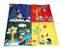 Дидактический коврик «Времена года» с дополнительными аппликациями животных (ВИК) - «globural.ru» - Кировград