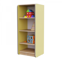 Открытый шкаф с полками из коллекции мебели «НЕГА» (цвет желтый) - «globural.ru» - Кировград