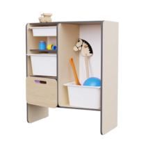 Шкаф для игрушек во входную группу из коллекции мебели «НЕГА» (цвет бежевый) - «globural.ru» - Кировград