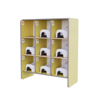 Детский стеллаж под горшки из коллекции «НЕГА» (желтый) - «globural.ru» - Кировград