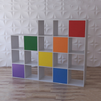 Стеллаж для игрушек и книг "Яркие акценты" - «globural.ru» - Кировград