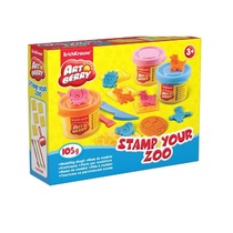 Пластилин на растительной основе Artberry/Stamp Your Zoo 3 бан./35 г со штампами - «globural.ru» - Кировград