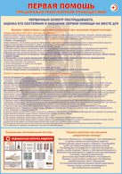 Плакат "Первичный осмотр пострадавшего, оценка его состояния и оказание первой помощи на месте ДТП " 1000*1400 винил - «globural.ru» - Кировград