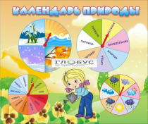 Стенд "Календарь природы" (вариант 1) - «globural.ru» - Кировград