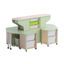 Модуль-стеллаж "Робот-Робик 002" (бук/фисташковый) - «globural.ru» - Кировград