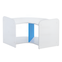 Стеллаж для пособий 7 (белый/синий)  - «globural.ru» - Кировград