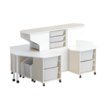 Модуль-стеллаж "Робот-Робик 002" (дуб молочный/белый) - «globural.ru» - Кировград