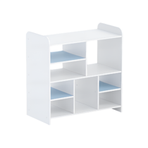 Стеллаж для пособий 2 (белый/прибрежный синий)  - «globural.ru» - Кировград