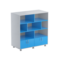 Шкаф-стеллаж (синий/серый) - «globural.ru» - Кировград