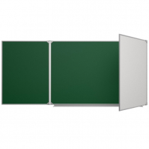 Доска аудиторная трехэлементная магнитная комбинированная эмалированная - «globural.ru» - Кировград