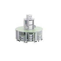 Модуль-стеллаж "Робот- Робик" (серый-фисташковый) - «globural.ru» - Кировград