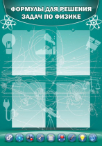 Стенд "Формулы для решения задач по физике" (вариант 3) - «globural.ru» - Кировград
