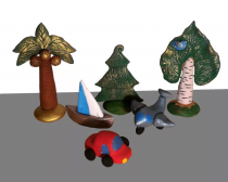 Набор стилизованных глиняных фигурок для песочной терапии - «globural.ru» - Кировград