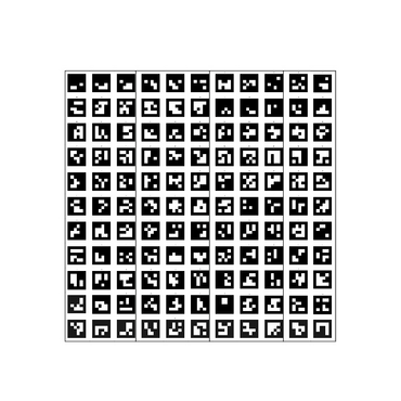 Поле aruco-меток, не бликующая поверхность 101 метка - «globural.ru» - Кировград