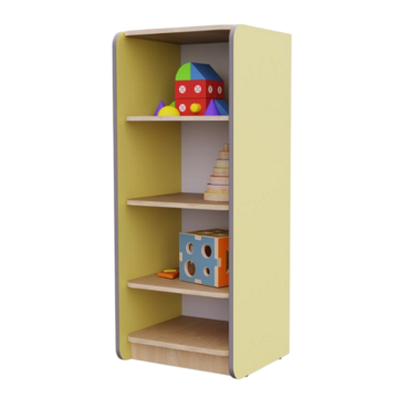Открытый шкаф с полками из коллекции мебели «НЕГА» (цвет желтый) - «globural.ru» - Кировград