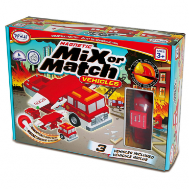Магнитный конструктор Транспорт "Смешай и собери". Серия Пожарная и спасательная техника. Стартовый набор - «globural.ru» - Кировград