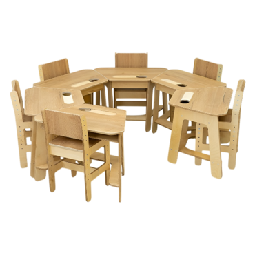 Комплект детских столов и стульев для детей с 3 до 7 лет (6 комплектов) - «globural.ru» - Кировград