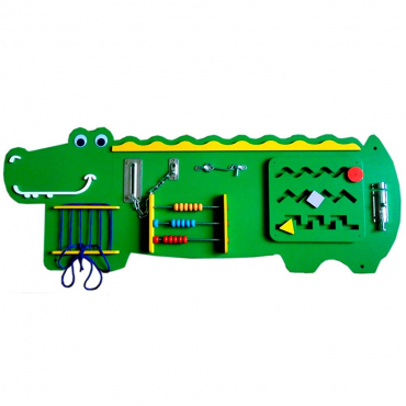 Бизиборд "Зелёный крокодильчик" - «globural.ru» - Кировград