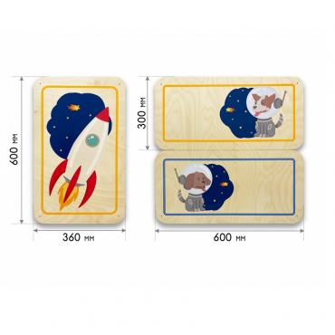 Набор стеновых панелей «Мы в Космосе - Белка и Стрелка» - «globural.ru» - Кировград