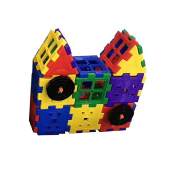 Набор для конструирования «Строительные интерактивные блоки стандарт» Комплект №2 "Домик с колесом"   - «globural.ru» - Кировград