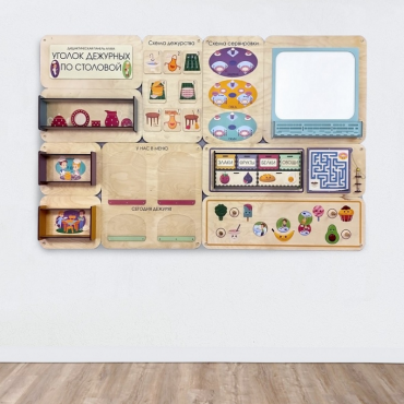 Дидактическая настенная панель «Уголок дежурных по столовой» - «globural.ru» - Кировград