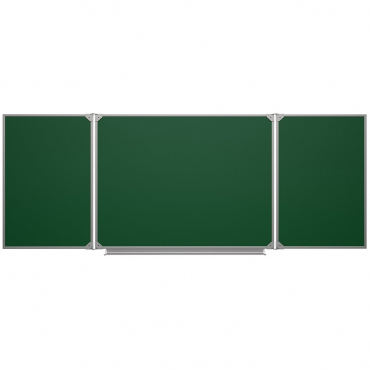 Меловая доска аудиторная трехэлементная магнитная зеленая эмалированная - «globural.ru» - Кировград