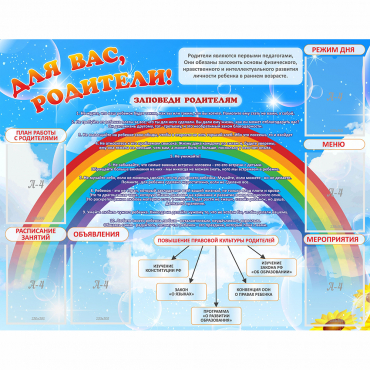 Стенд "Для вас родители!" 1.4x1.1 - «globural.ru» - Кировград