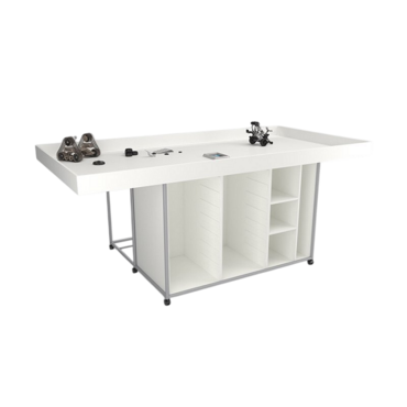 Стол для конструирования и робототехники с полками и местами хранения  - «globural.ru» - Кировград